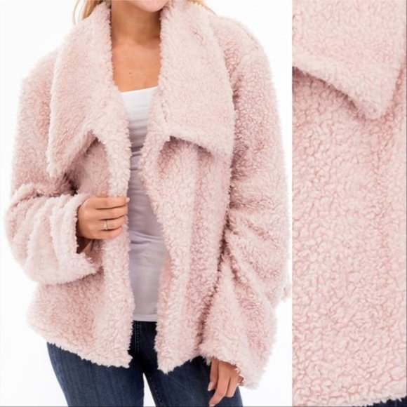 Jackets & Blazers - COAT BLUSH FUR COAT